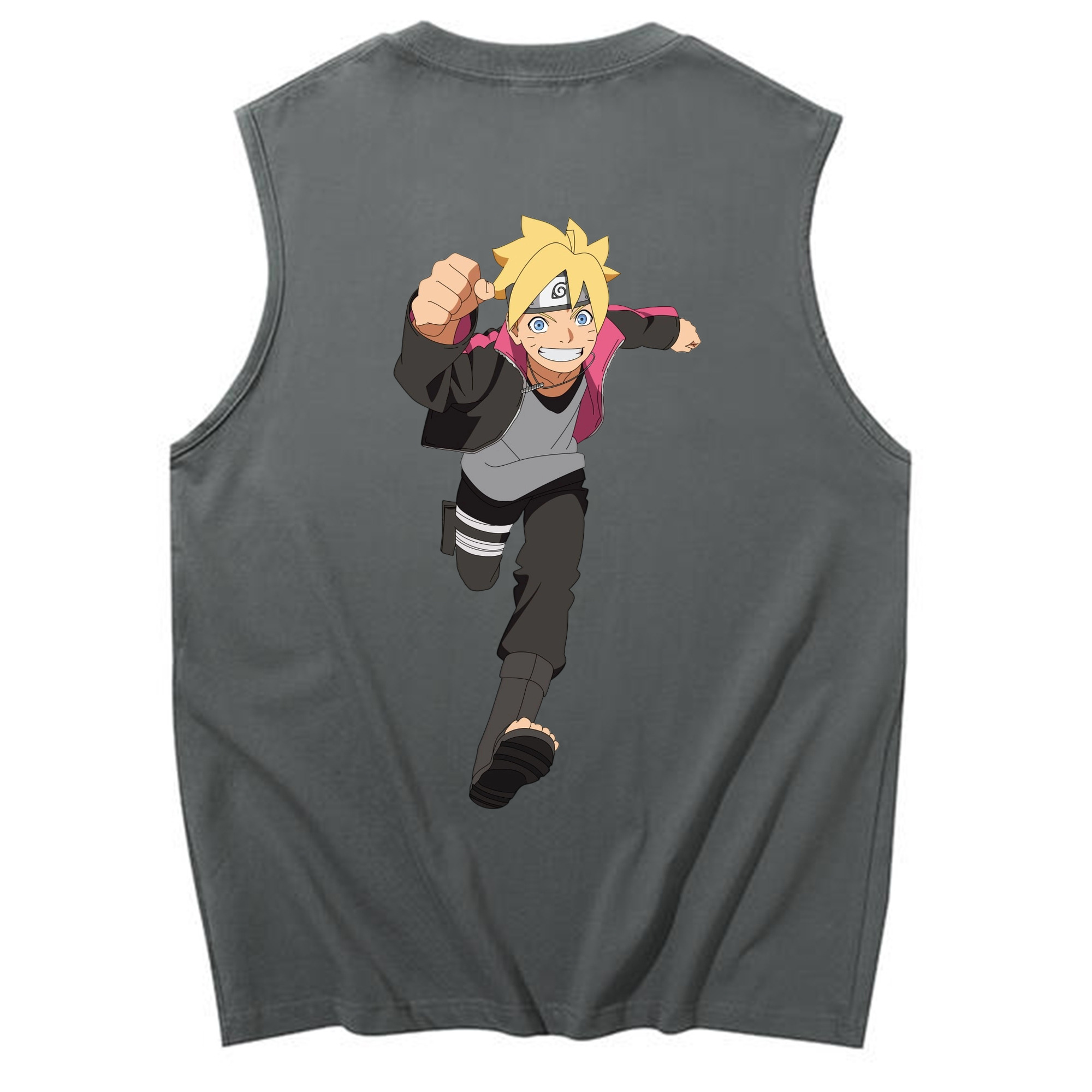 （画像用） NARUTO -ナルト- うずまき ボルト Uzumaki Boruto コットン100％タンクトップ（背面プリント）